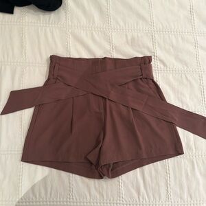 Dynamite purple paper bag dress shorts